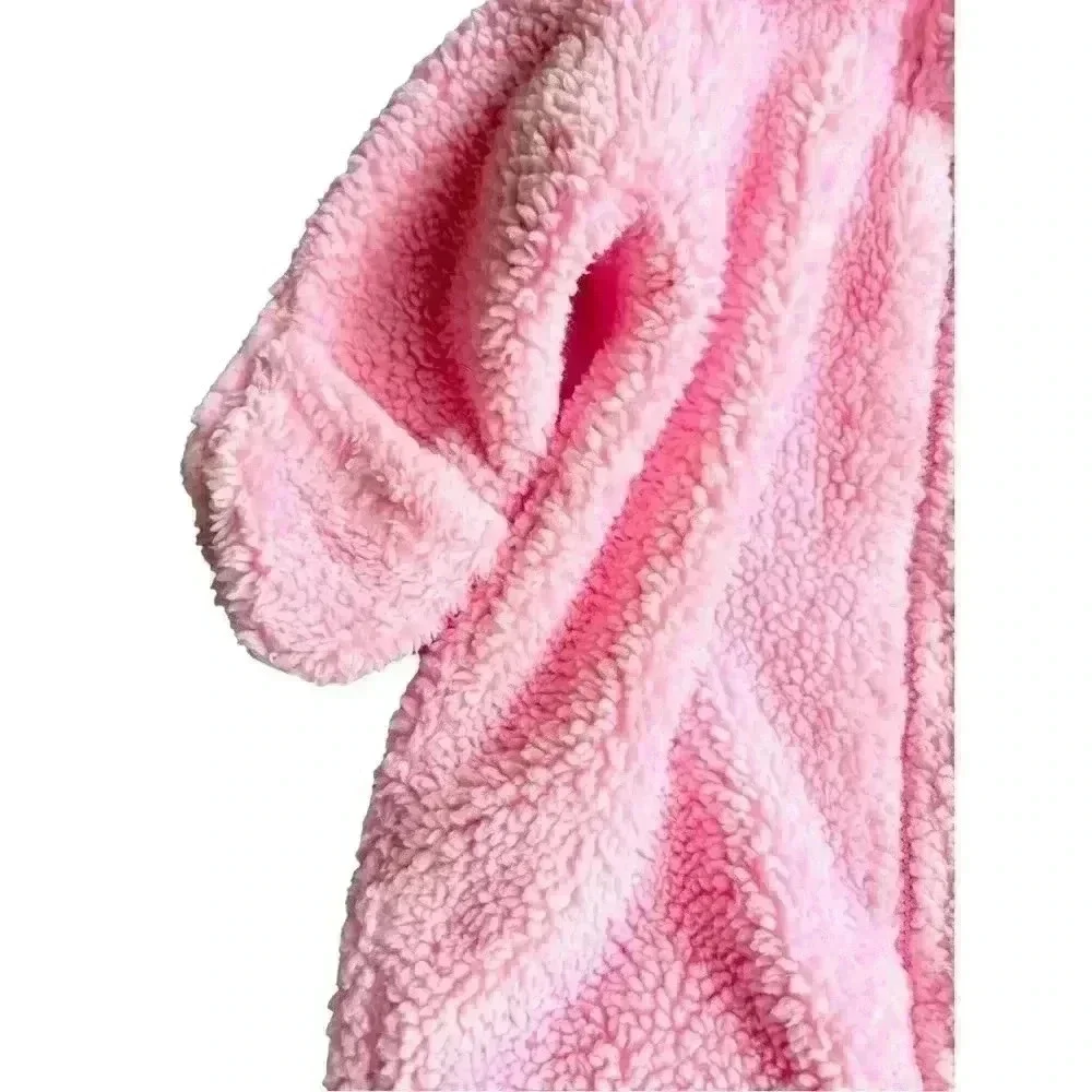 Carter’s Baby Girls Pink Hooded Plush Fleece Snowsuit Size 3 Months